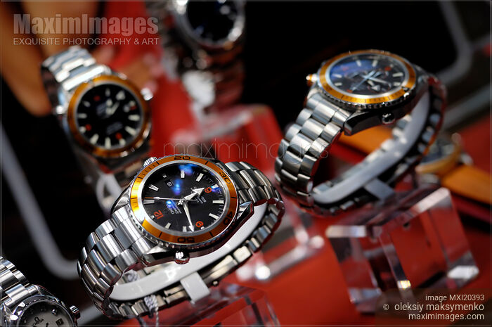 Stock photo of Omega Swiss Watches Buy commercial use license at MaximImages