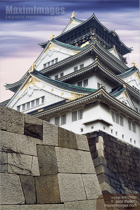 Osaka Castle Osakajo Japan cultural and historic landmark Stock photo of Osaka Castle Osakajo Japan cultural and historic landmark Buy commercial use license at MaximImages