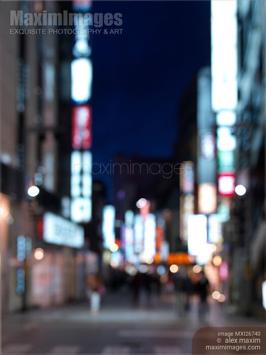 Out of focus city street scene Stock photo of Out of focus city street scene Buy commercial use license at MaximImages