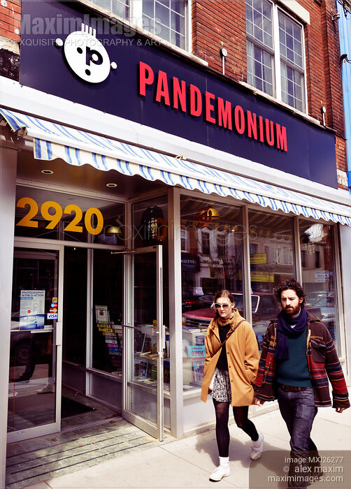 Stock photo of Pandemonium record shop at the Junction Toronto Buy commercial use license at MaximImages
