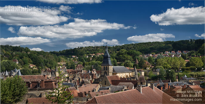 Panorama of a Historic town of Sarlat la Caneda in southwestern France Stock photo of Panorama of a Historic town of Sarlat la Caneda in southwestern France Buy commercial use license at MaximImages