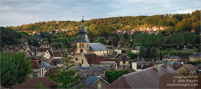 Panorama of Historic Medieval town of Sarlat-la-Caneda in France Stock photo of Panorama of Historic Medieval town of Sarlat-la-Caneda in France Buy commercial use license at MaximImages