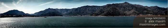 Stock photo of Panorama of mountains around lake Kawaguchi Buy commercial use license at MaximImages