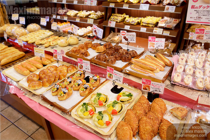 Pastries at Japanese bakery Stock photo of Pastries at Japanese bakery Buy commercial use license at MaximImages