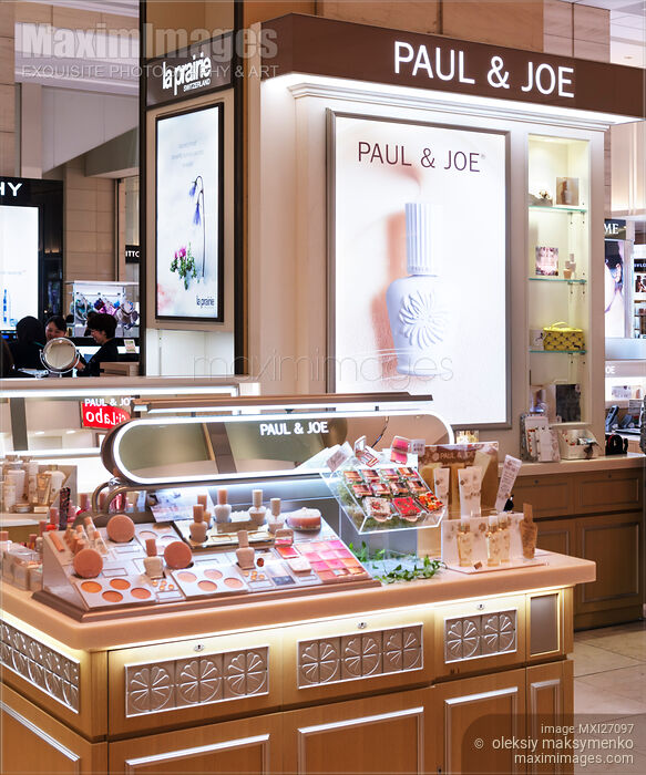 Stock photo of Paul and Joe makeup store display Buy commercial use license at MaximImages