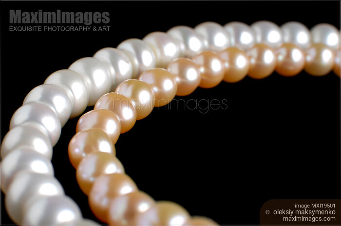 Stock photo of Pearl necklace Buy commercial use license at MaximImages