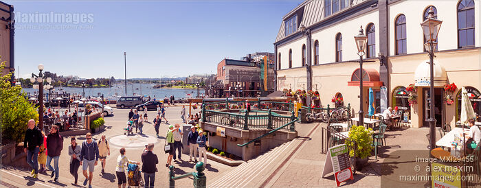 People at Bastion square and Wharf street in Victoria BC on a sunny day Stock photo of People at Bastion square and Wharf street in Victoria BC on a sunny day Buy commercial use license at MaximImages