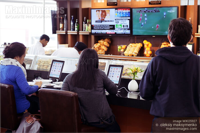 People at cafe Stock photo of People at cafe Buy commercial use license at MaximImages