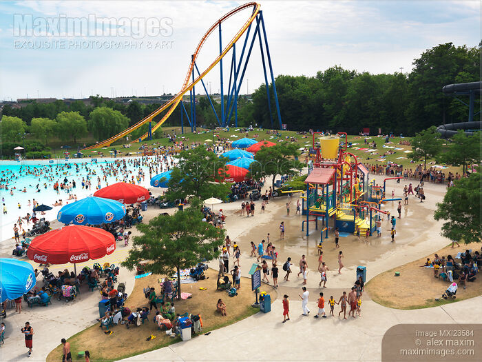 Stock photo of People at Canada's Wonderland Amusement Park Buy commercial use license at MaximImages