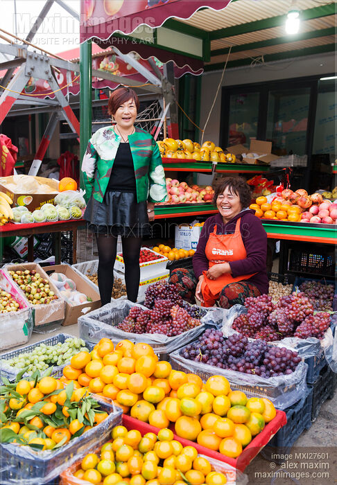 People at food market in Zhengzhou China Stock photo of People at food market in Zhengzhou China Buy commercial use license at MaximImages