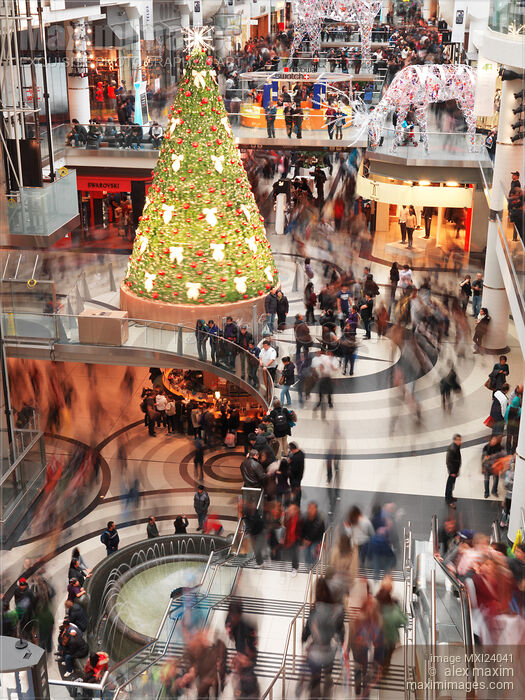 People on Boxing Day at Toronto Eaton Centre Stock photo of People on Boxing Day at Toronto Eaton Centre Buy commercial use license at MaximImages