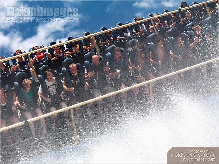 Stock photo of People on Riptide Thrill Ride at Canada's Wonderland Buy commercial use license at MaximImages
