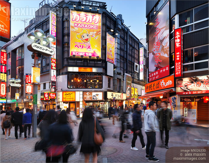 Stock photo of People on streets in Shibuya Tokyo Buy commercial use license at MaximImages