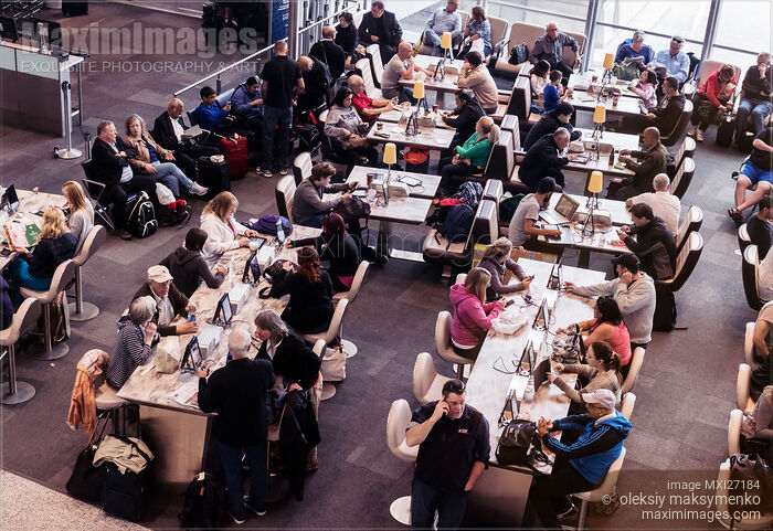 People waiting at Toronto Pearson airport Stock photo of People waiting at Toronto Pearson airport Buy commercial use license at MaximImages