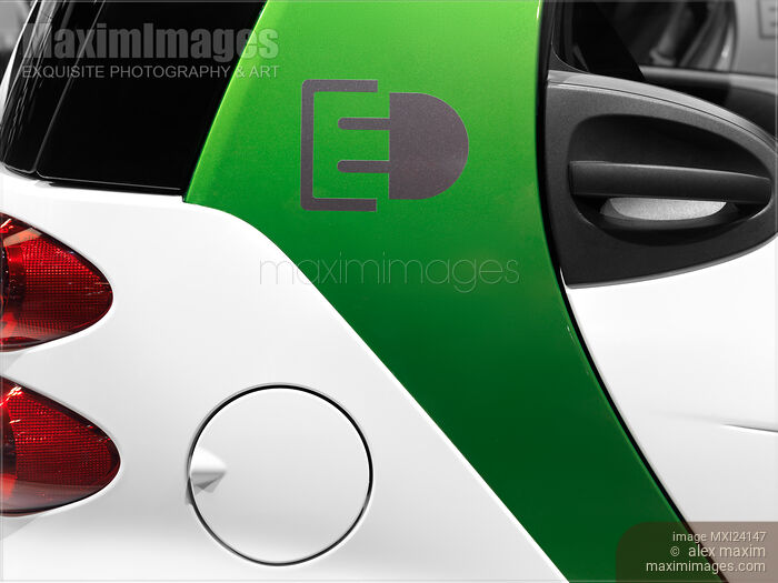 Stock photo of Plug-in electric car Buy commercial use license at MaximImages