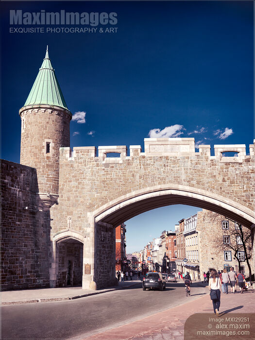Porte St. Jean Quebec City historic rampart Stock photo of Porte St. Jean Quebec City historic rampart Buy commercial use license at MaximImages
