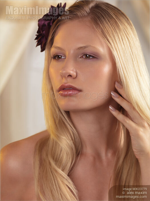 Portrait of a Beautiful Young Woman Stock photo of Portrait of a Beautiful Young Woman Buy commercial use license at MaximImages