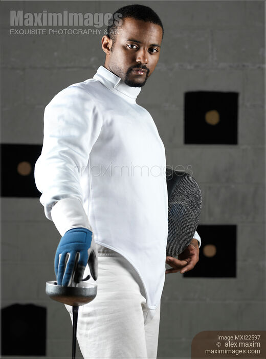 Portrait of a Fencer Stock photo of Portrait of a Fencer Buy commercial use license at MaximImages