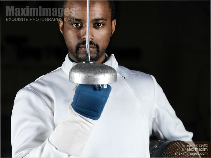 Stock photo of Portrait of a Fencer Buy commercial use license at MaximImages
