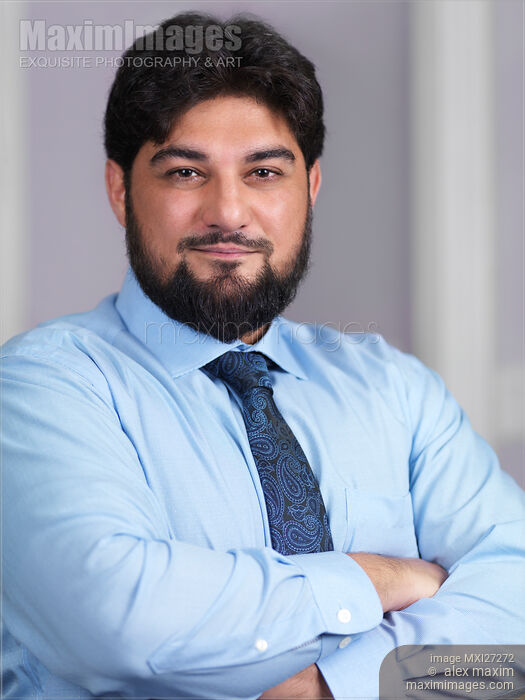 Stock photo of Portrait of a Middle eastern businessman Buy commercial use license at MaximImages