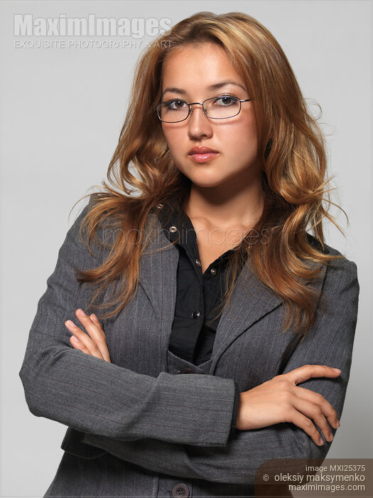Portrait of asian girl wearing gray jacket Stock photo of Portrait of asian girl wearing gray jacket Buy commercial use license at MaximImages