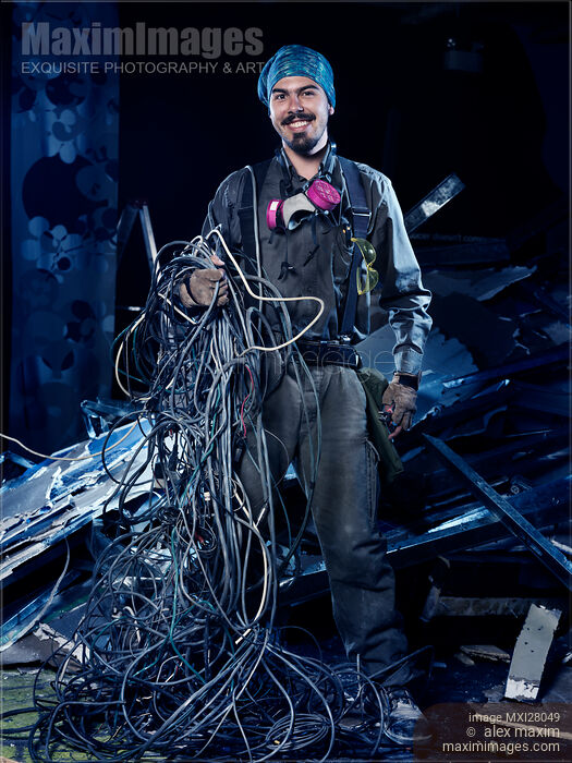 Portrait of smiling electrical contractor at work Stock photo of Portrait of smiling electrical contractor at work Buy commercial use license at MaximImages