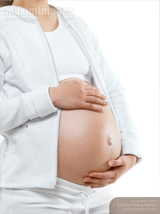 Stock photo of Pregnant Young Woman Body Buy commercial use license at MaximImages