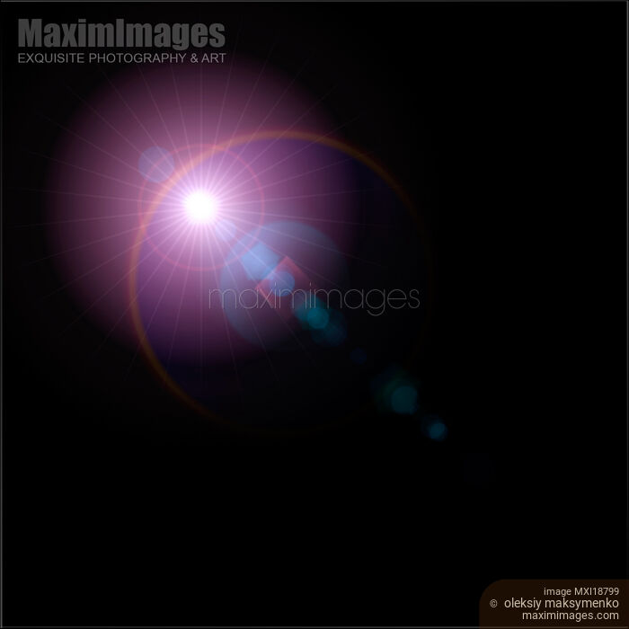 Purple Sun lens flare effect Stock image of Purple Sun lens flare effect Buy commercial use license at MaximImages