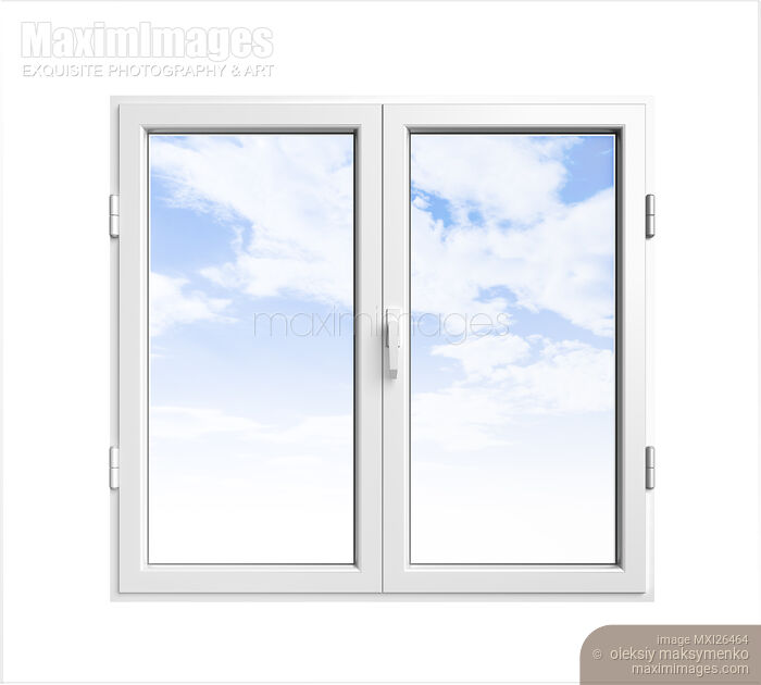 Stock image of PVC window isolated on white background Buy commercial use license at MaximImages