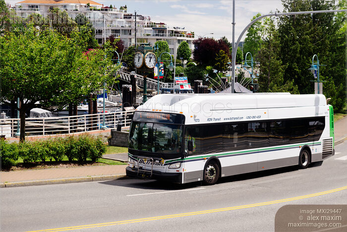Stock photo of RDN transit city bus in Nanaimo BC Transit Buy commercial use license at MaximImages