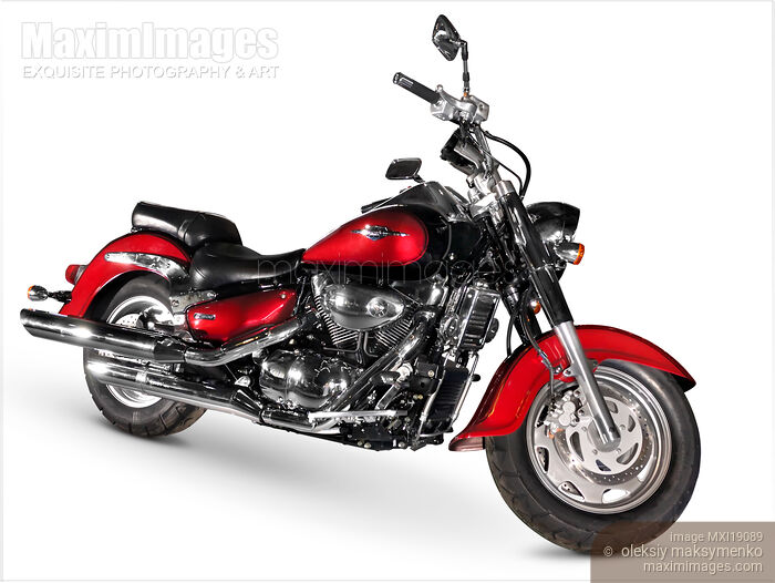 Red cruiser motorcycle Stock photo of Red cruiser motorcycle Buy commercial use license at MaximImages