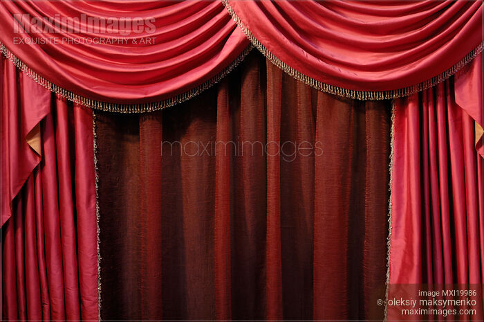 Stock photo of Red Curtain Buy commercial use license at MaximImages