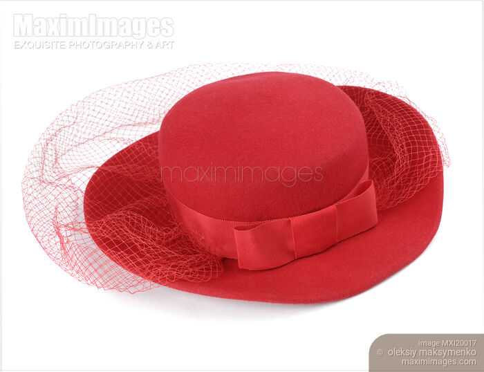Stock photo of Red Elegant Hat Buy commercial use license at MaximImages