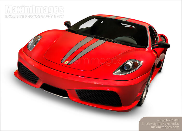 Red Ferrari F430 Scuderia sports car Stock photo of Red Ferrari F430 Scuderia sports car Buy commercial use license at MaximImages