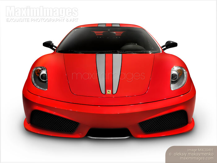 Stock photo of Red Ferrari F430 Scuderia super car Buy commercial use license at MaximImages