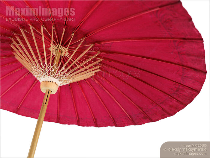 Red Japanese paper umbrella Stock photo of Red Japanese paper umbrella Buy commercial use license at MaximImages