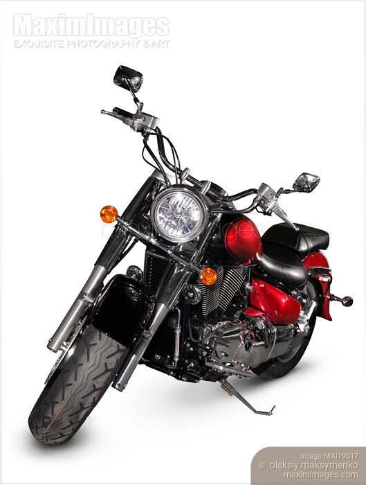 Stock photo of Red motorbike Buy commercial use license at MaximImages