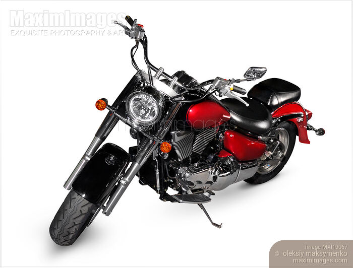Stock photo of Red Motorcycle Buy commercial use license at MaximImages