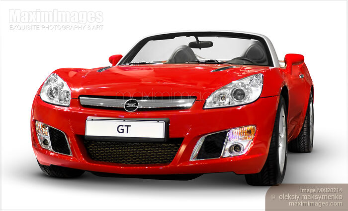 Stock photo of Red Opel GT Sports Car Buy commercial use license at MaximImages