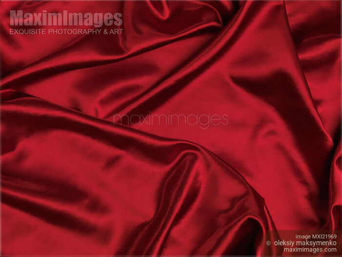 Stock photo of Red Silky Fabric Buy commercial use license at MaximImages