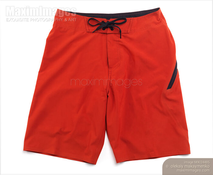 Red swimming trunks Stock photo of Red swimming trunks Buy commercial use license at MaximImages
