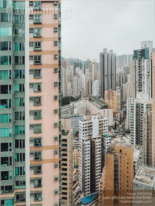 Residential high-rise buildings in Hong Kong city China Stock photo of Residential high-rise buildings in Hong Kong city China Buy commercial use license at MaximImages