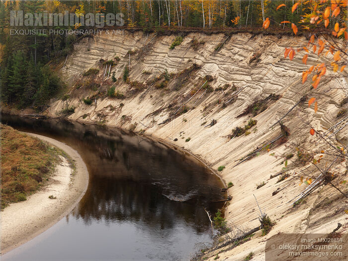 Stock photo of River Bank Erosion Buy commercial use license at MaximImages