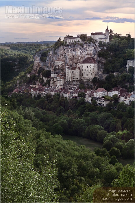 Rocamadour historic Medieval town on rocks of a cliff in Southwestern France Stock photo of Rocamadour historic Medieval town on rocks of a cliff in Southwestern France Buy commercial use license at MaximImages