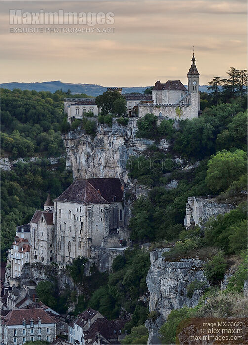 Rocamadour historic Medieval village on a cliff in South of France Stock photo of Rocamadour historic Medieval village on a cliff in South of France Buy commercial use license at MaximImages