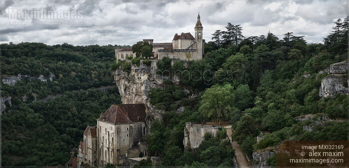 Rocamadour Medieval clifftop village in dramatic landscape scenery in Southern France Stock photo of Rocamadour Medieval clifftop village in dramatic landscape scenery in Southern France Buy commercial use license at MaximImages