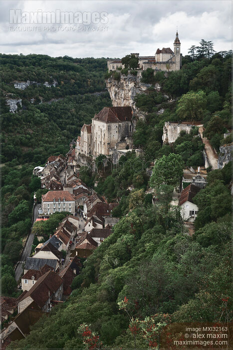 Rocamadour Medieval village on the side of a cliff in southern France Stock photo of Rocamadour Medieval village on the side of a cliff in southern France Buy commercial use license at MaximImages