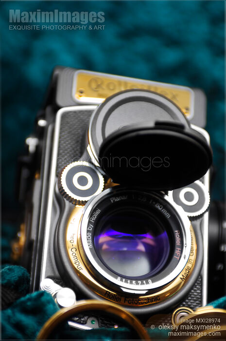 Stock photo of Rolleiflex Vintage Camera Buy commercial use license at MaximImages