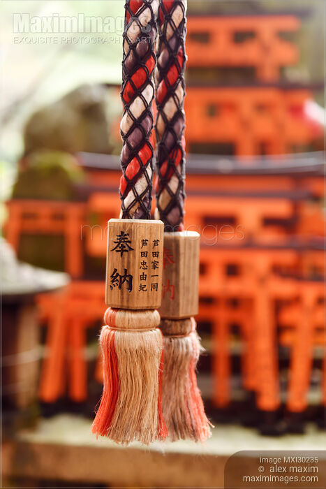 Stock photo of Rope of Suzu Japanese Shinto shrine bell Buy commercial use license at MaximImages