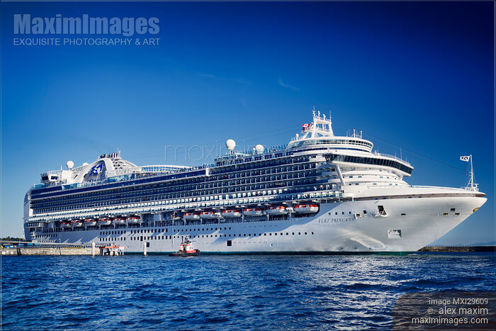 Ruby Princess grand-class cruise ship docked in Victoria BC Stock photo of Ruby Princess grand-class cruise ship docked in Victoria BC Buy commercial use license at MaximImages